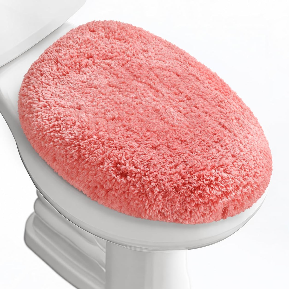 Microfiber Elongated Toilet Seat Cover 19.5"x 15" Machine Washable