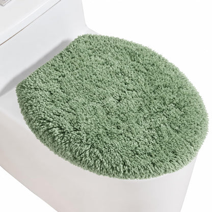 Microfiber Toilet Lid Cover, 17.5"x15" Fits Round Oblong and Elongated