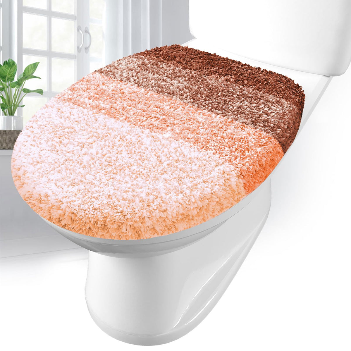 Arotive Soft Microfiber Bathroom Toilet Lid Cover, 17.5x15, Blue