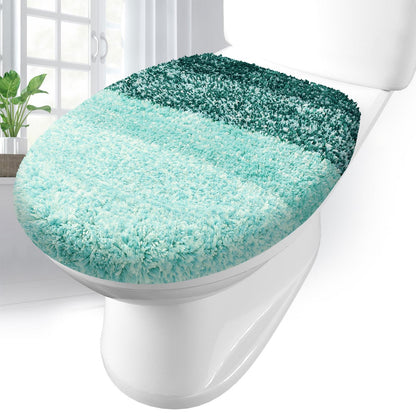 Arotive Soft Microfiber Bathroom Toilet Lid Cover, 17.5x15, Blue