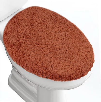 Microfiber Elongated Toilet Seat Cover 19.5"x 15" Machine Washable