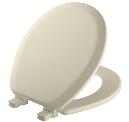 Mayfair Cameron Biscuit Toilet Seat, Non Slip Heavy Duty Wood, Easy Clean, Made in USA, Round
