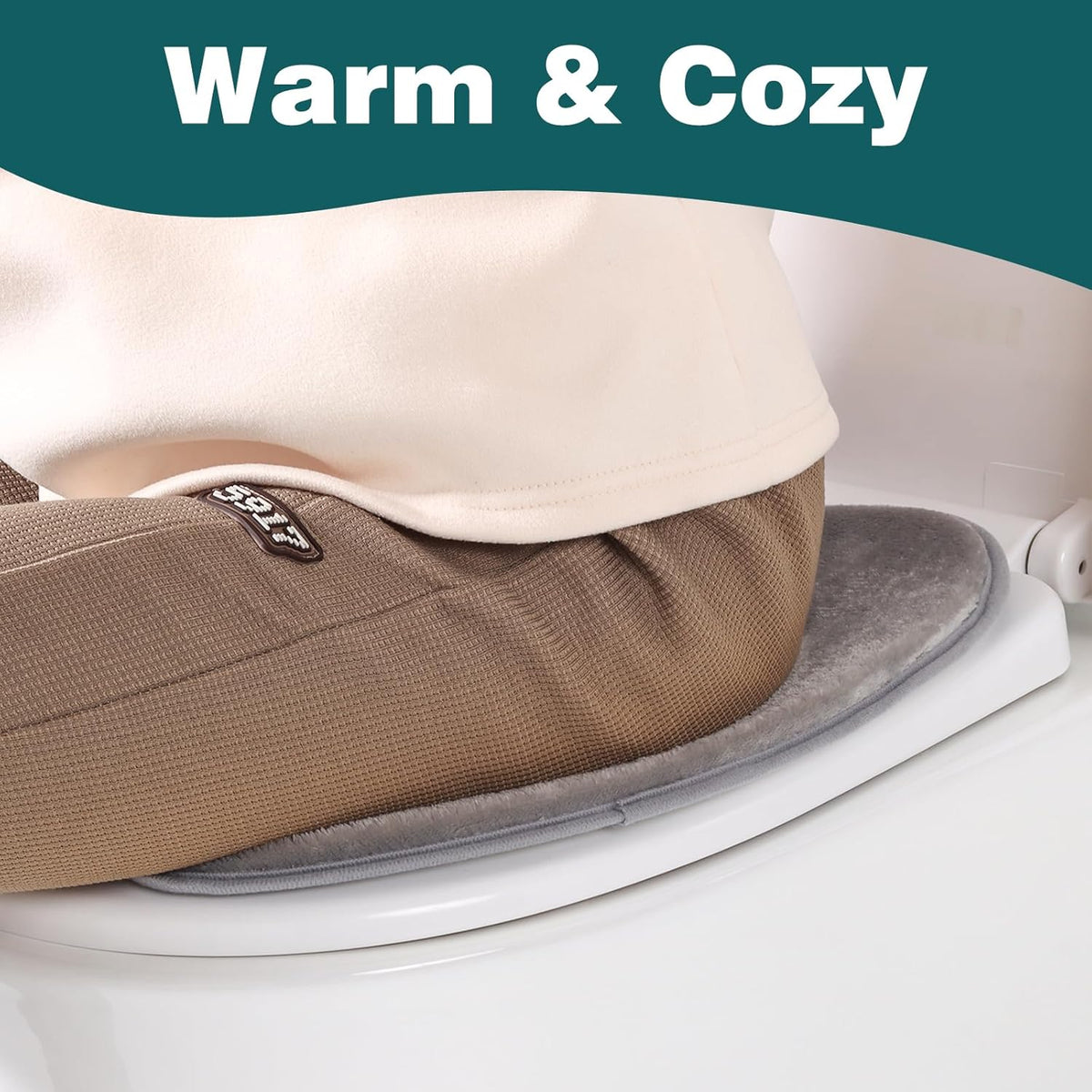 Toilet Seat Cover with Memory Foam, Toilet Seat Cushion for Bathroom