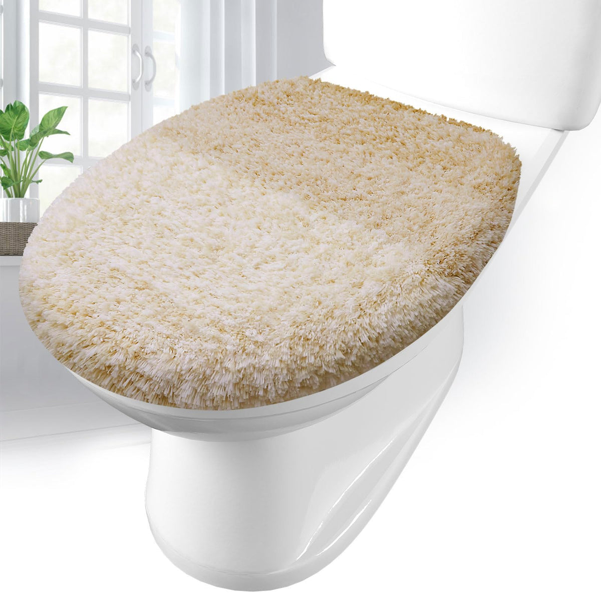Arotive Soft Microfiber Bathroom Toilet Lid Cover, 17.5x15, Blue