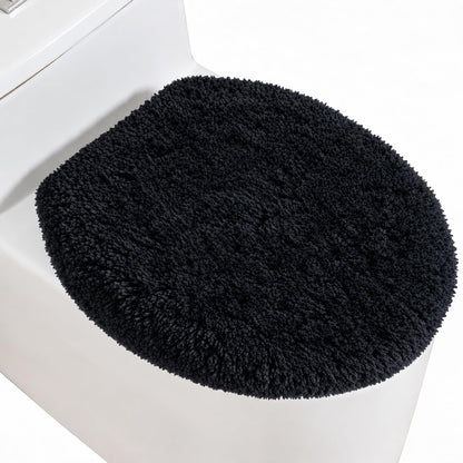Microfiber Toilet Lid Cover, 17.5"x15" Fits Round Oblong and Elongated