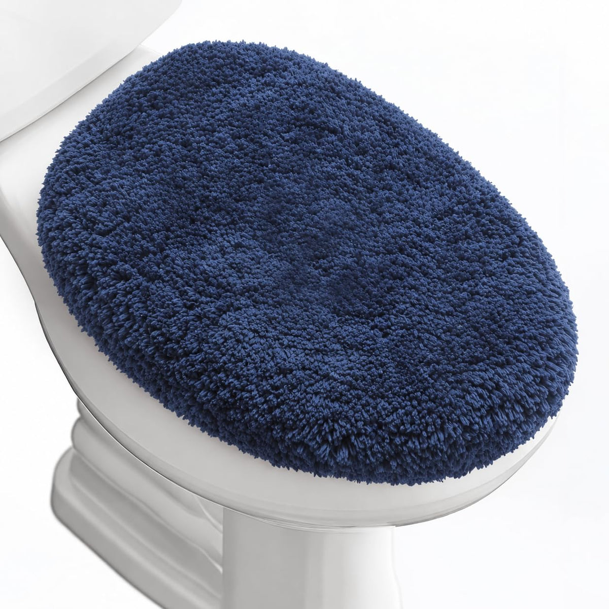 Microfiber Elongated Toilet Seat Cover 19.5"x 15" Machine Washable