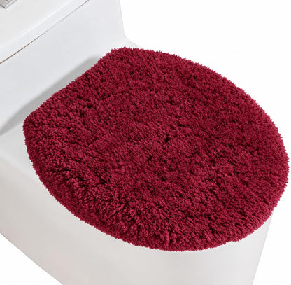 Microfiber Toilet Lid Cover, 17.5"x15" Fits Round Oblong and Elongated