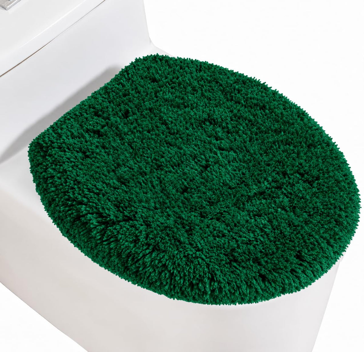Microfiber Toilet Lid Cover, 17.5"x15" Fits Round Oblong and Elongated