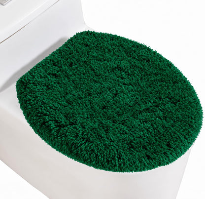Microfiber Toilet Lid Cover, 17.5"x15" Fits Round Oblong and Elongated