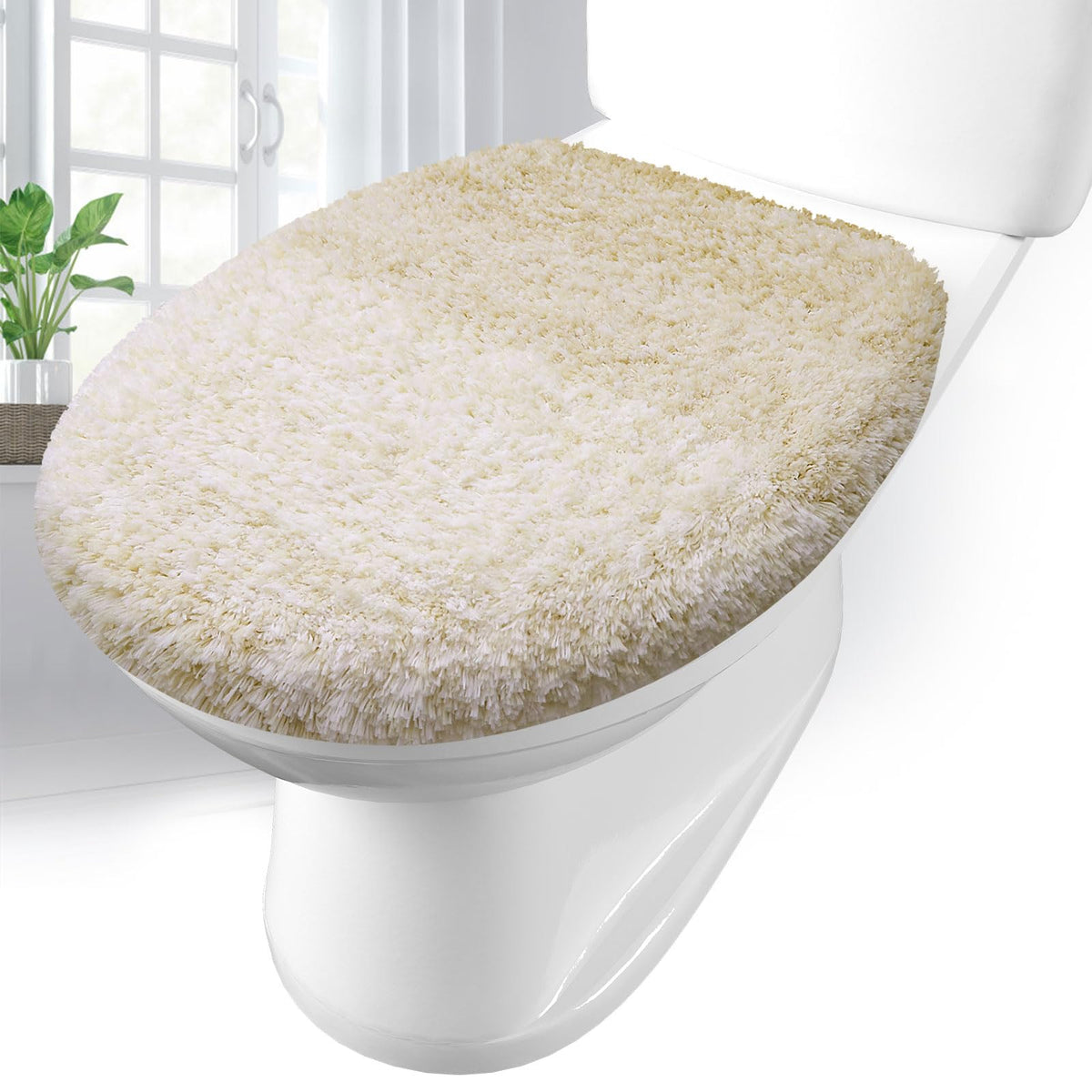 Arotive Soft Microfiber Bathroom Toilet Lid Cover, 17.5x15, Blue