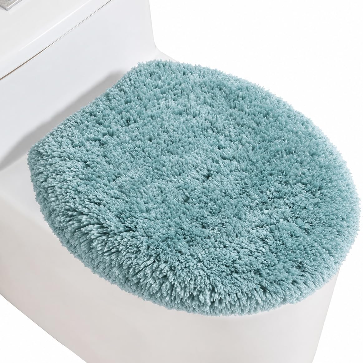 Microfiber Toilet Lid Cover, 17.5"x15" Fits Round Oblong and Elongated