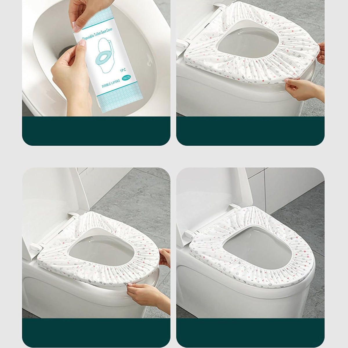 Disposable Toilet Seat Cover Independently Packaged With Non-Woven Fabric 20 Pack Of Travel Essentials