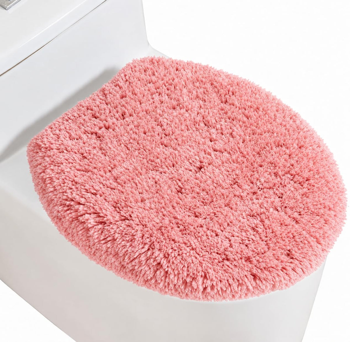 Microfiber Toilet Lid Cover, 17.5"x15" Fits Round Oblong and Elongated
