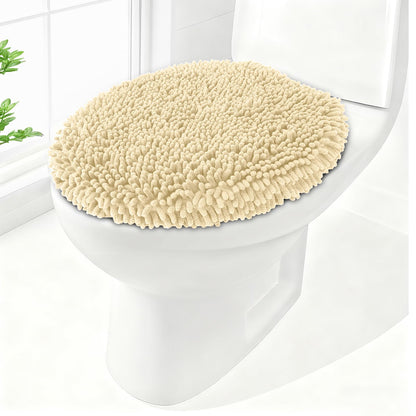 Soft Chenille Toilet Lid Cover 19.5L x 18.5W Machine Washable