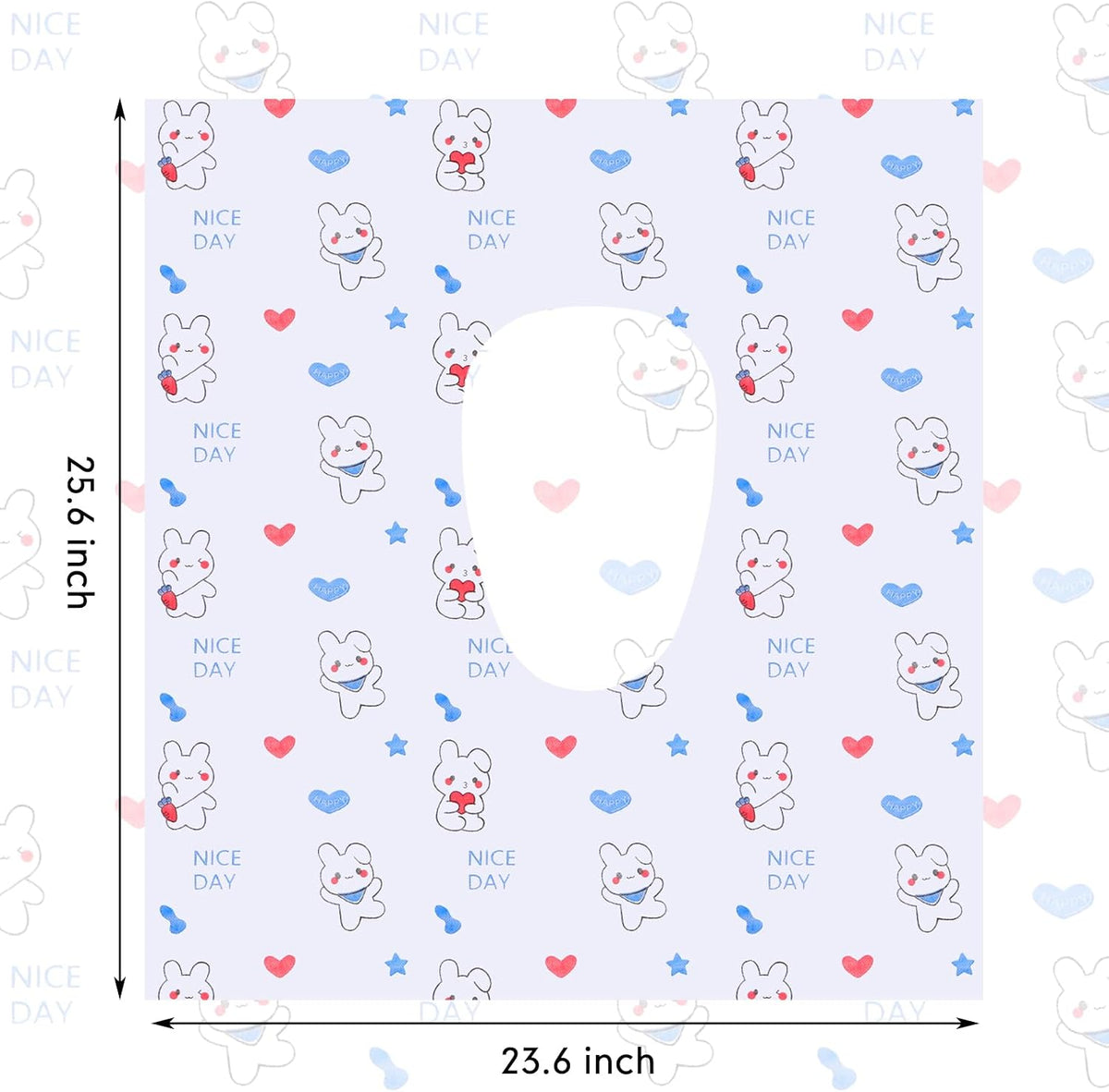 Dunzoom 100 Pack Disposable Toilet Seat Covers, Cute Animal Waterproof