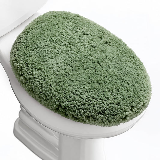 Microfiber Elongated Toilet Seat Cover 19.5"x 15" Machine Washable