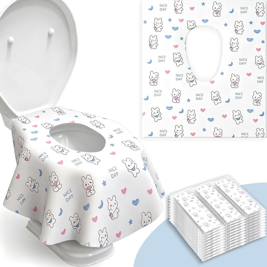 30 Pack Individually Wrapped XL Disposable Toilet Seat Covers