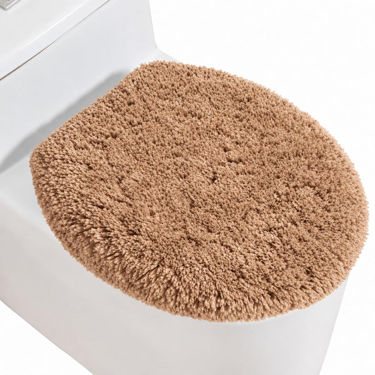 Microfiber Toilet Lid Cover, 17.5"x15" Fits Round Oblong and Elongated