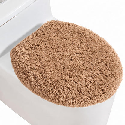 Microfiber Toilet Lid Cover, 17.5"x15" Fits Round Oblong and Elongated