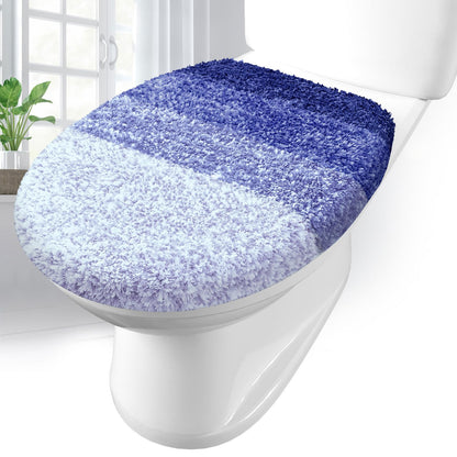 Arotive Soft Microfiber Bathroom Toilet Lid Cover, 17.5x15, Blue