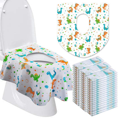 50 Packs Extra Large Disposable Toilet Seat Covers for Kids Adult, Animal
