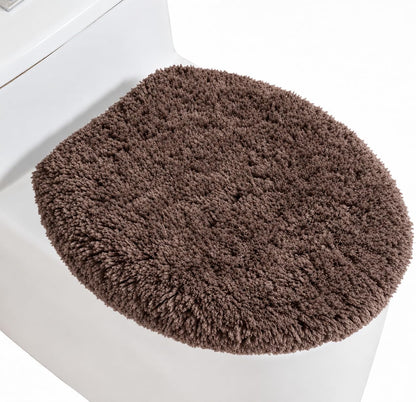 Microfiber Toilet Lid Cover, 17.5"x15" Fits Round Oblong and Elongated