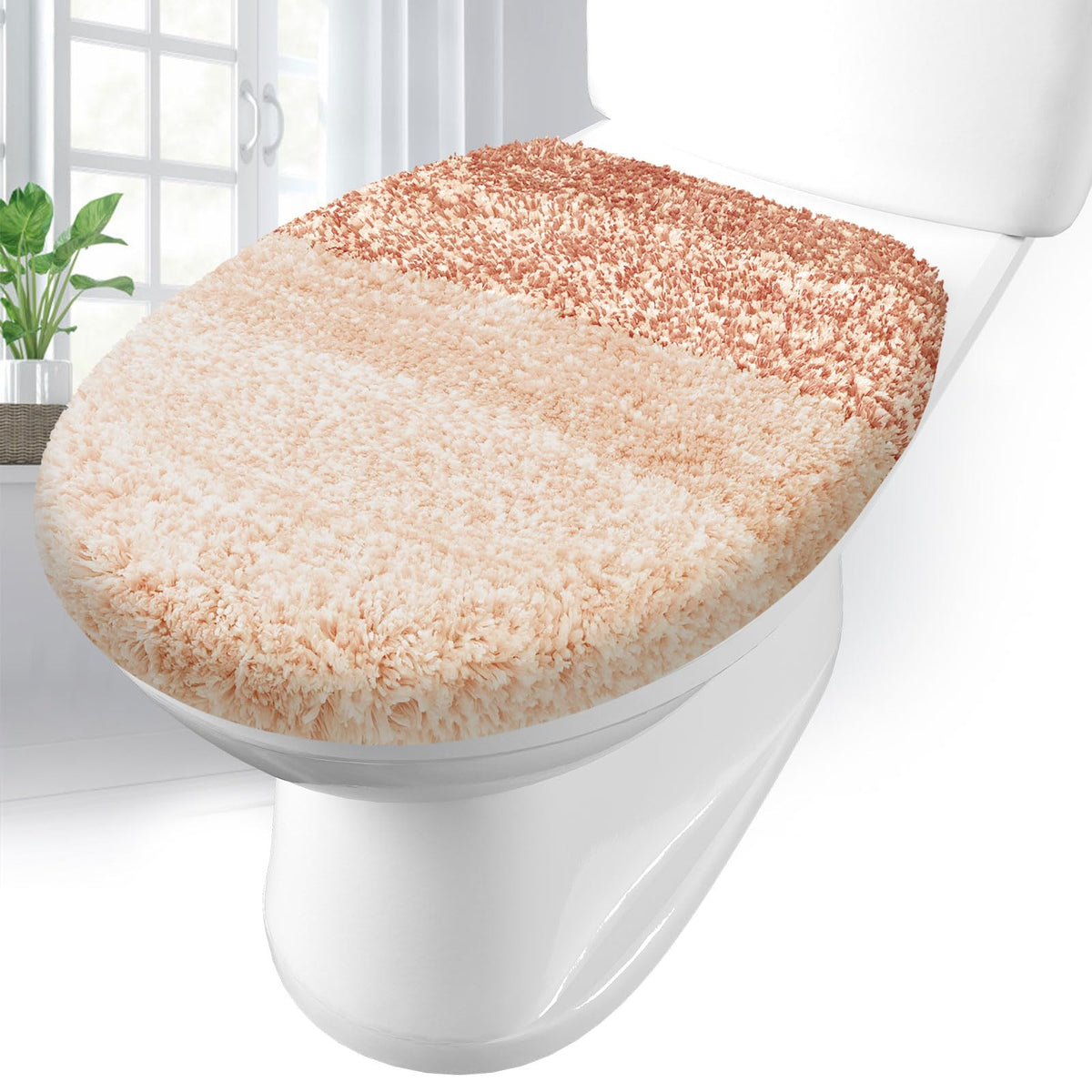 Arotive Soft Microfiber Bathroom Toilet Lid Cover, 17.5x15, Blue