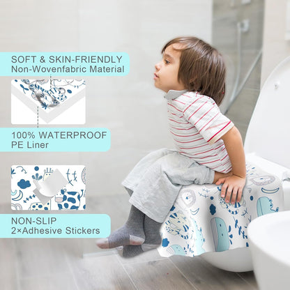 20 Pack Disposable Toilet Seat Covers for Travel, Individually Wrapped