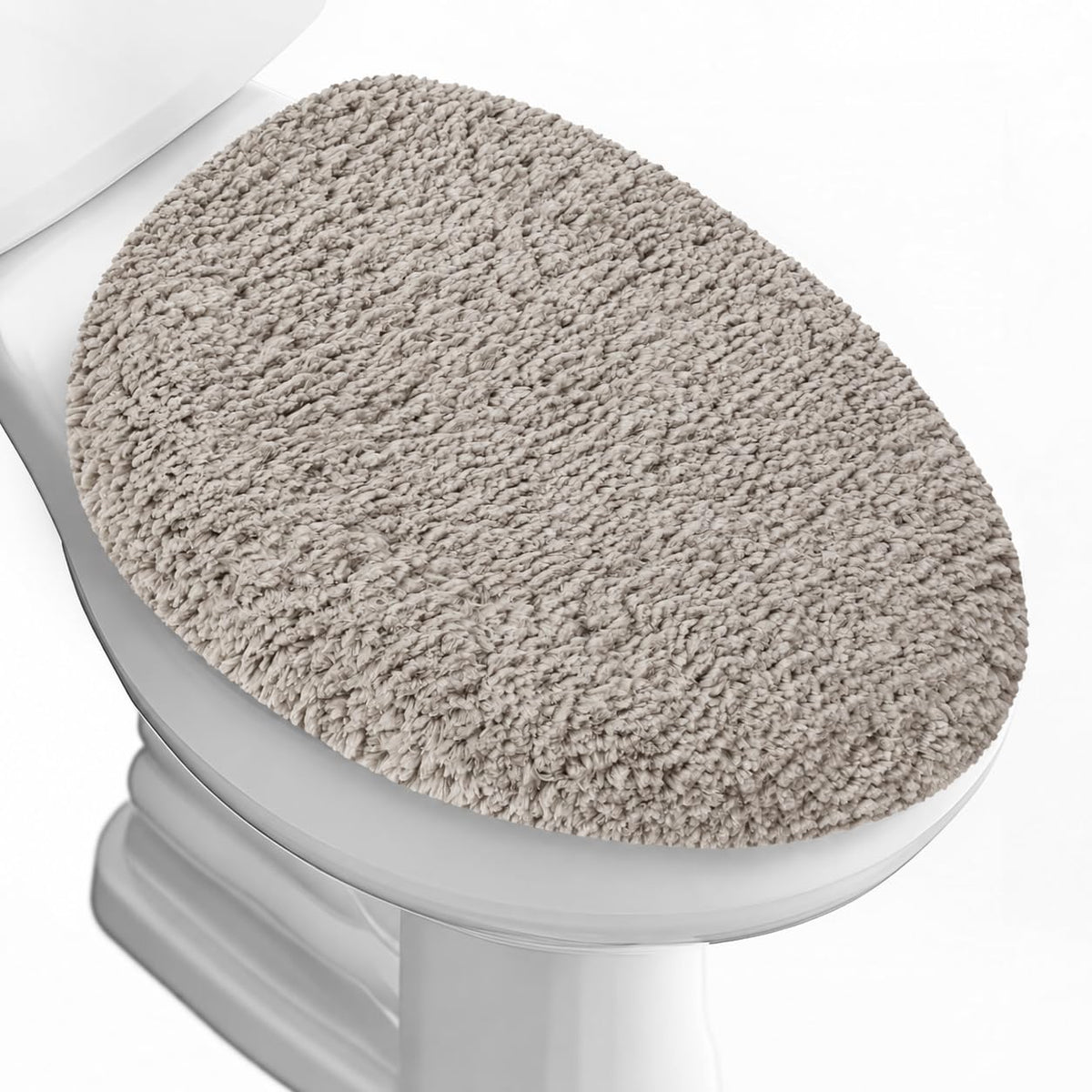 Microfiber Elongated Toilet Seat Cover 19.5"x 15" Machine Washable