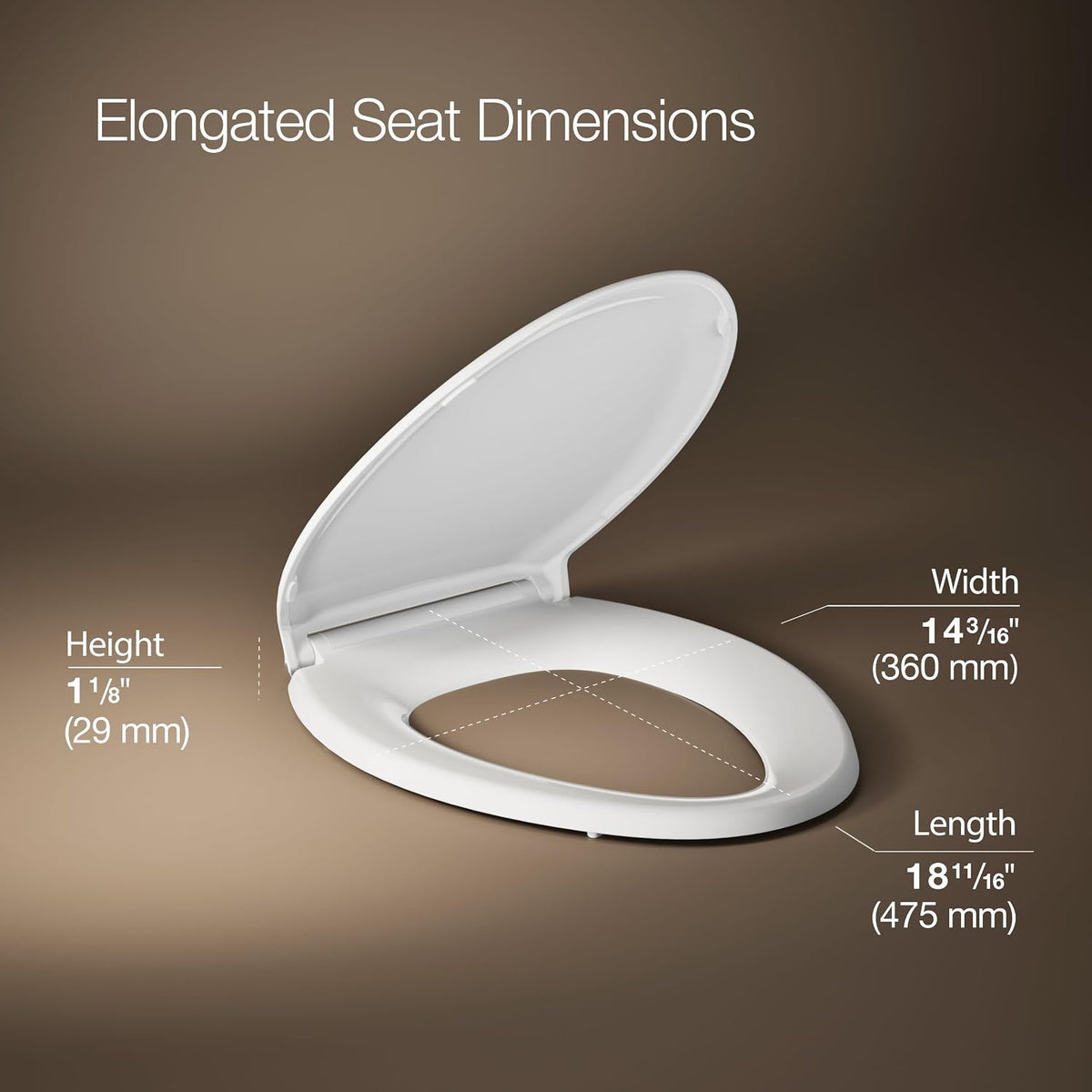 KOHLER 4734-RL-0 Rutledge ReadyLatch Soft Close Elongated Toilet Seat, Quiet-Close Lid Grip-Tight Bumpers, Installation Hardware, Home Essentials, White