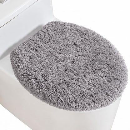 Microfiber Toilet Lid Cover, 17.5"x15" Fits Round Oblong and Elongated