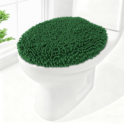 Soft Chenille Toilet Lid Cover 19.5L x 18.5W Machine Washable