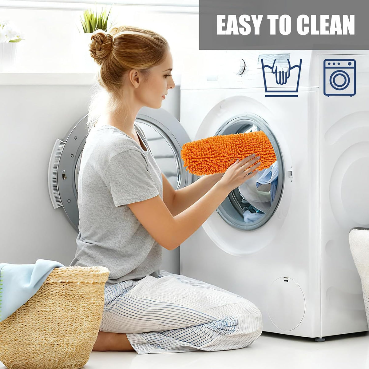 Chenille Elongated Toilet Seat Cover 19.5"x 15" Machine Washable