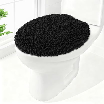 Soft Chenille Toilet Lid Cover 19.5L x 18.5W Machine Washable