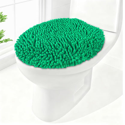 Soft Chenille Toilet Lid Cover 19.5L x 18.5W Machine Washable