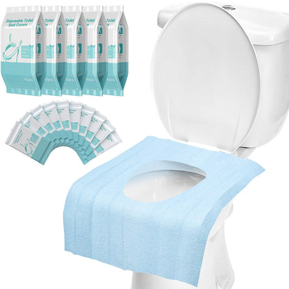 30 Pack Toilet Seat Covers Disposable100% Waterproof XL Individually Wrapped Disposable Toilet Seat Covers for Adults and Kids Potty Training, Travel Accessories for Public Restrooms Airplane Camping