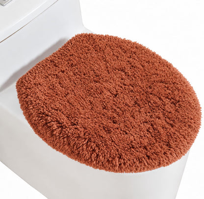 Microfiber Toilet Lid Cover, 17.5"x15" Fits Round Oblong and Elongated