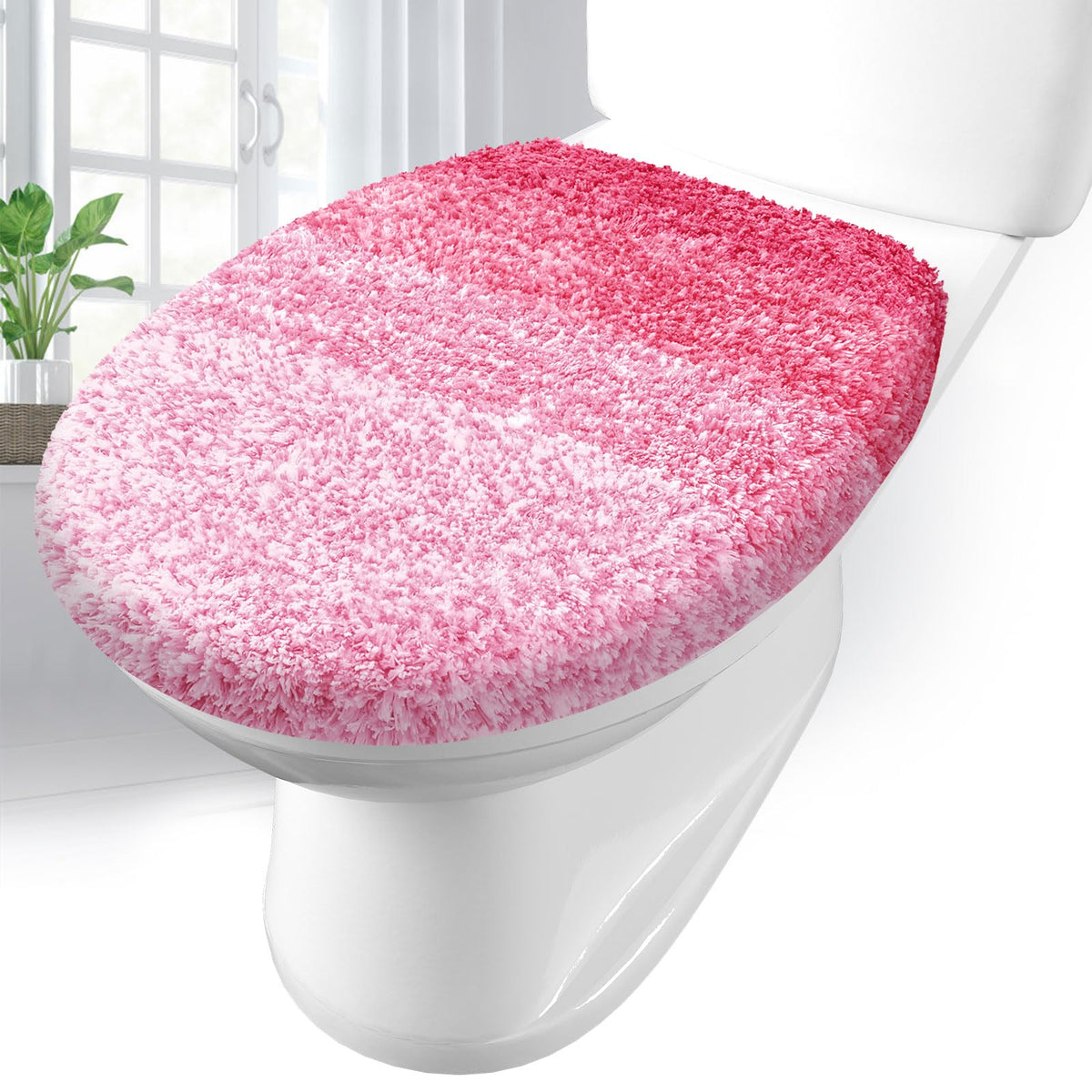 Arotive Soft Microfiber Bathroom Toilet Lid Cover, 17.5x15, Blue