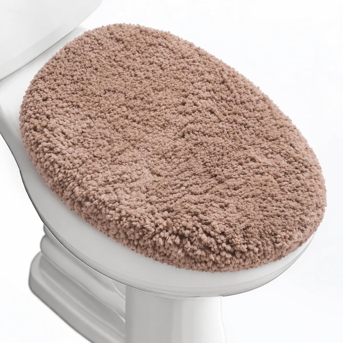 Microfiber Elongated Toilet Seat Cover 19.5"x 15" Machine Washable