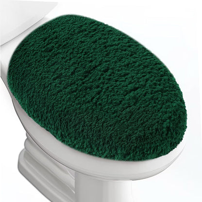 Microfiber Elongated Toilet Seat Cover 19.5"x 15" Machine Washable