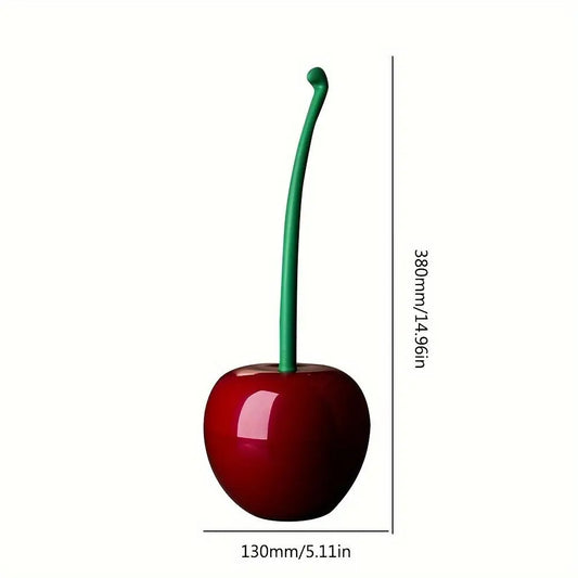Cherry Shaped Toilet Brush with Holder, Durable Space Saving Bathroom Cleaning Tool, Bathroom Supplies for Home Dormitory Hotel, Bathroom Cleaning Supply