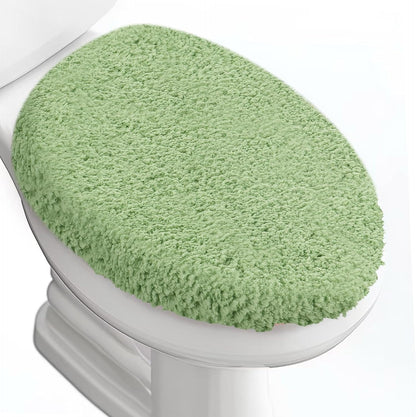 Microfiber Elongated Toilet Seat Cover 19.5"x 15" Machine Washable