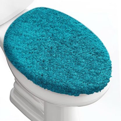 Microfiber Elongated Toilet Seat Cover 19.5"x 15" Machine Washable