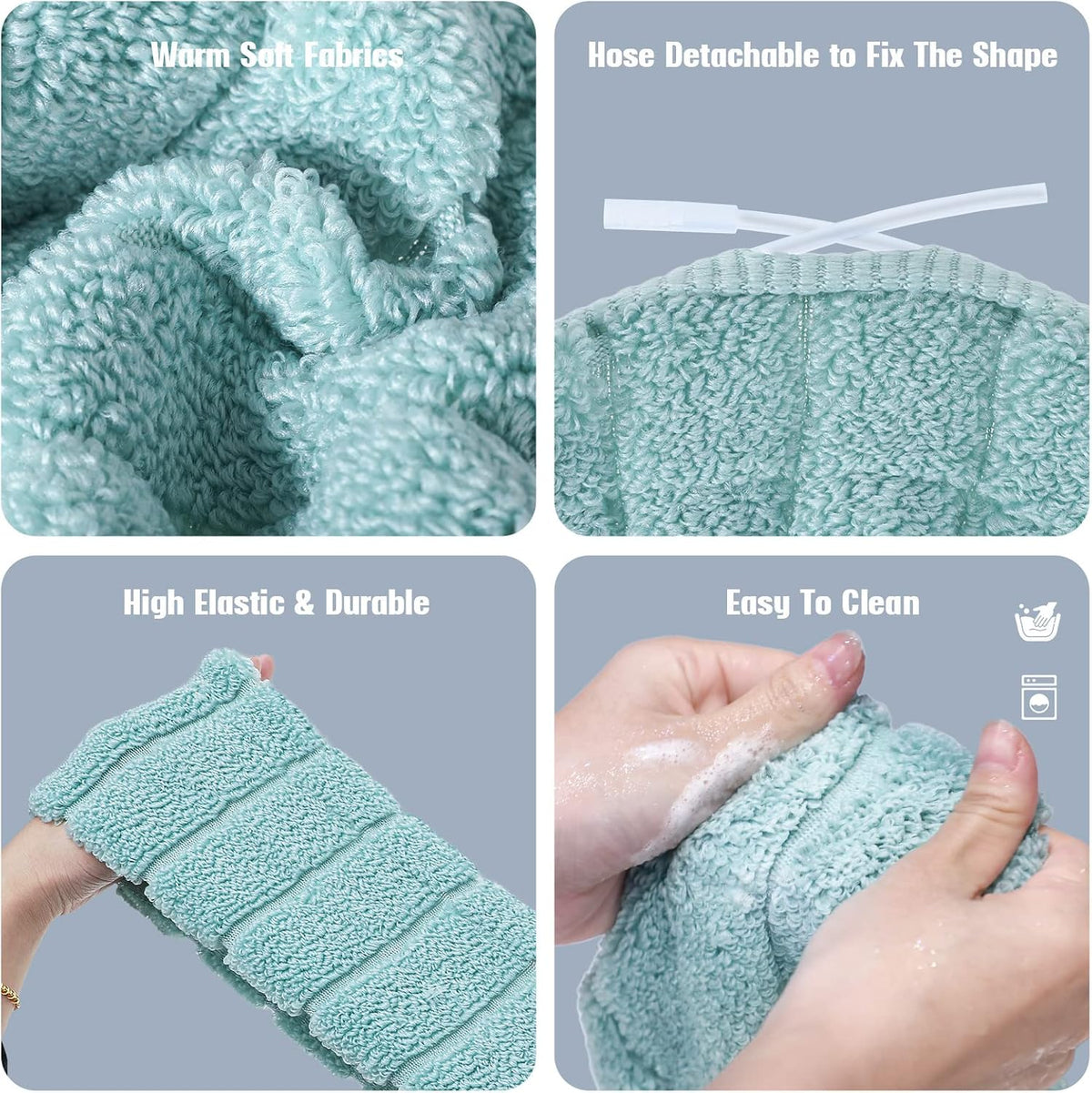 8 Pcs 11.8'' Thicker Bathroom Toilet Seat Cover Pads, Simple Colors
