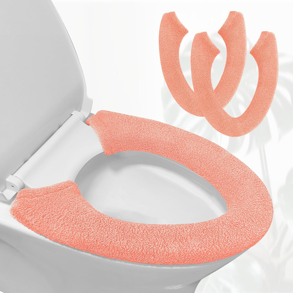 2 Packs Toilet Seat Cover, Bathroom Thicker Soft Warmer Plush Seat Cushion