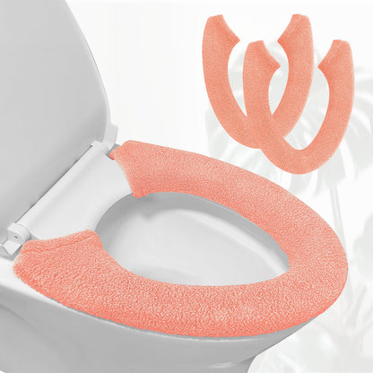 2 Packs Toilet Seat Cover, Bathroom Thicker Soft Warmer Plush Seat Cushion