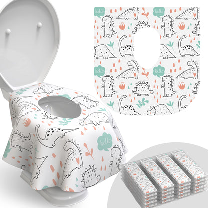 Relyo Disposable Toilet Seat Cover for Travel, Kids, 20 Pack, Bunny