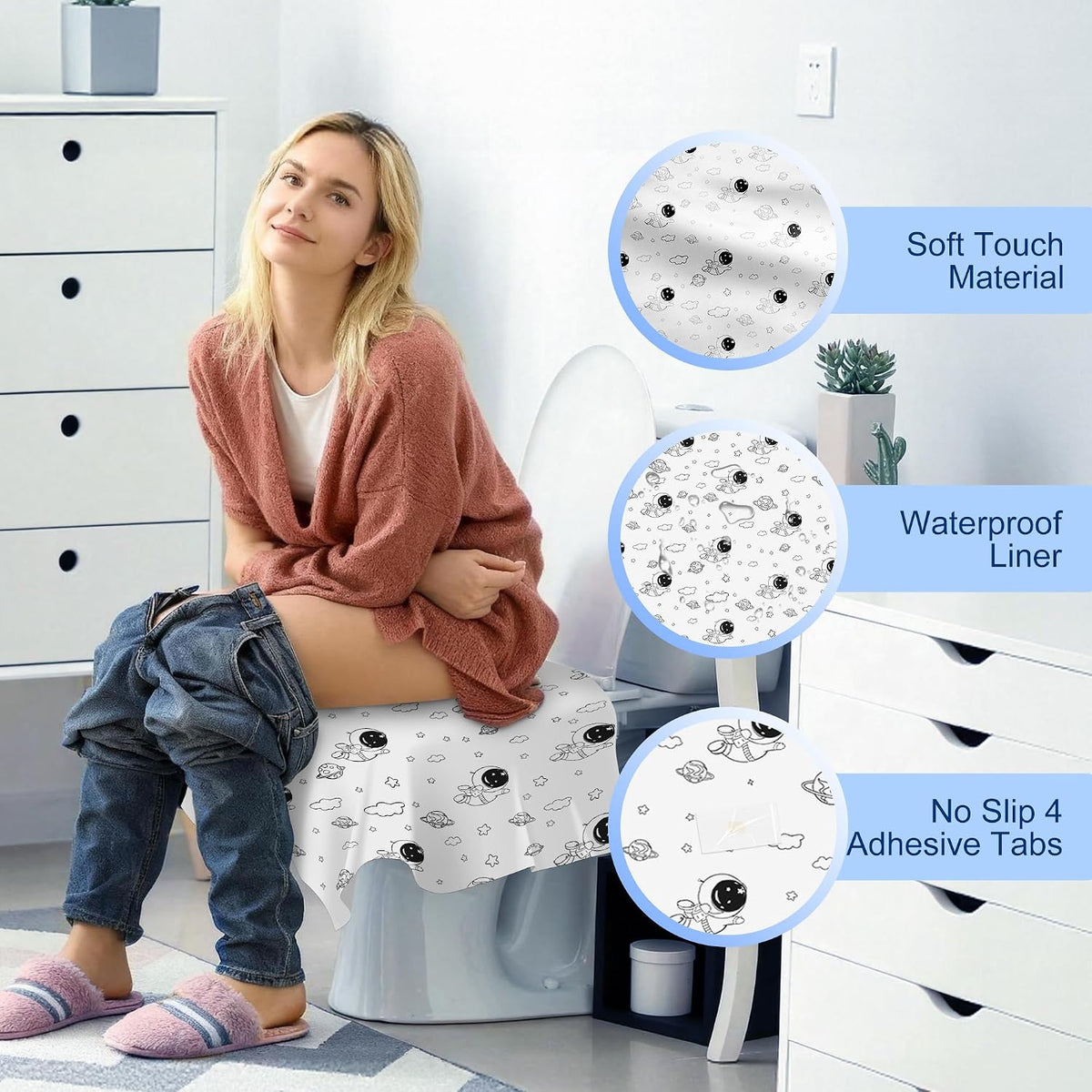 Toilet Seat Covers Disposable for Kids & Toddlers & Adult 20 Pcs