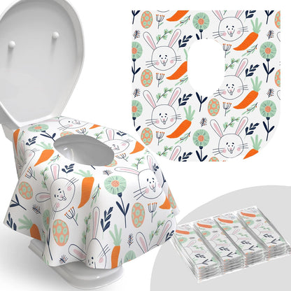 Relyo Disposable Toilet Seat Cover for Travel, Kids, 20 Pack, Bunny