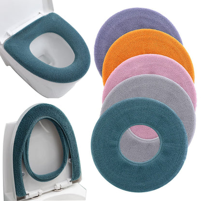 Warm Soft Toilet Seat Cover, Thick Stretchable Washable Bathroom Pad, 3PCS